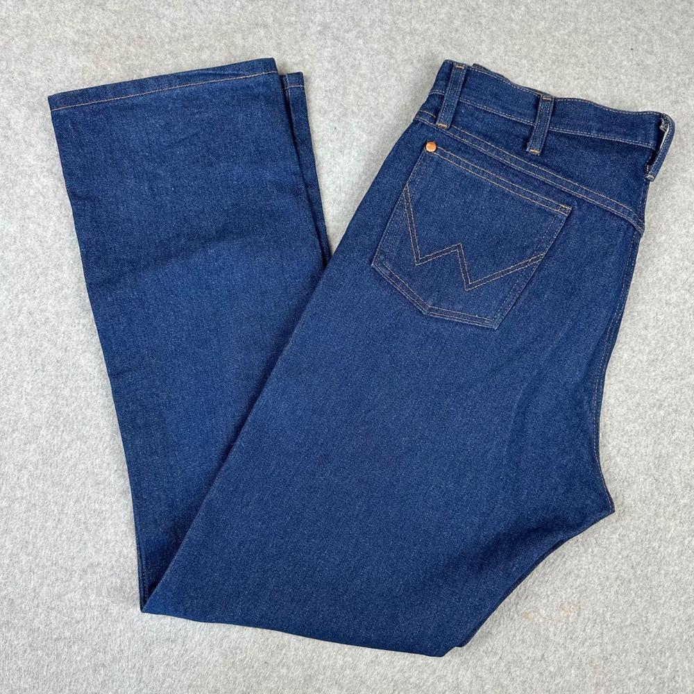 Wrangler Y2K 13MWZ Cowboy Cut Mens Jeans 36x34 Indigo Blue Straight Leg Denim - Picture 11 of 12